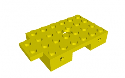 Lego Zugbasis 4 x 7 mit Radhalter (824)
