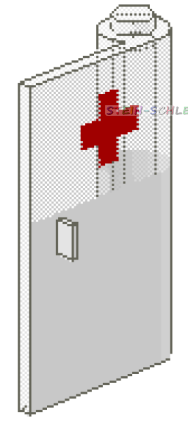 Lego Krankenwagentür 1 x 3 x 4 rechts (826p02)