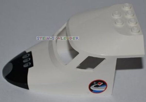 Lego Flugzeugnase 6 x 10 bedruckt mit Sticker (87613pb004b)