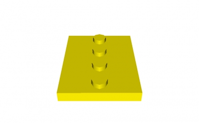 Lego Fliese 3 x 4 mit einer Noppenreihe (88646)