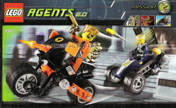 Lego Agents Bauanleitung -Gold Tooth's Getaway- (8967)