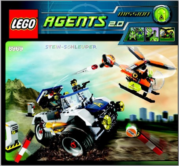 Lego Agents Bauanleitung -4-Wheeling Pursuit- (8969)
