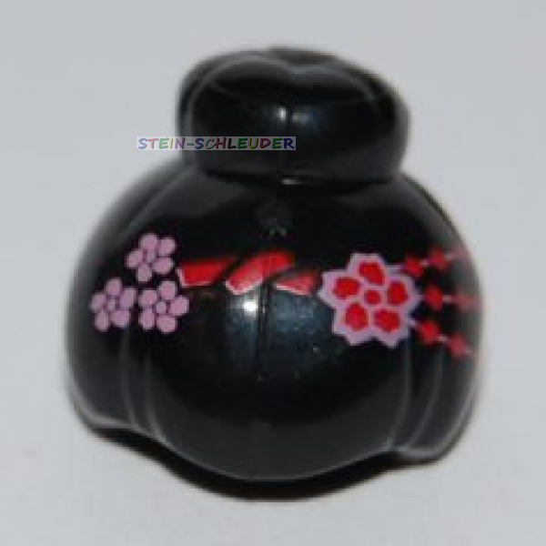 Lego Minifig Frauenhaare mit Dutt bedruckt (93217pb01)