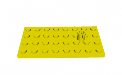 Lego Platte 4 x 8 mit Rotorhalter (967)