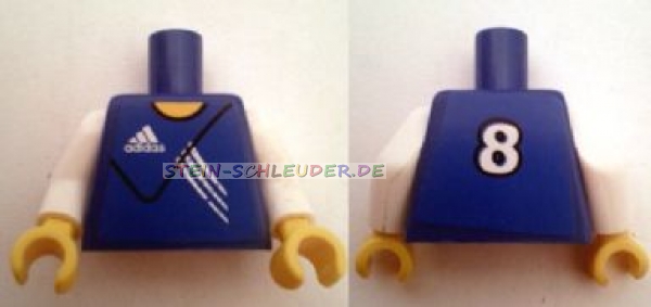 Lego Fußball Torso mit Aufkleber -Adidas- (973pb0447)