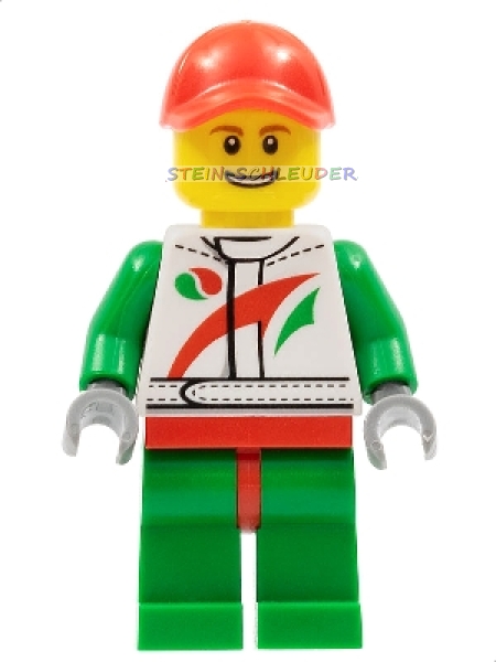 Lego Minifigur -Rennfahrer- (973pb1373c09)