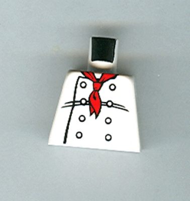 Lego Town Minifigur Torso -Chefkoch- (973px4)