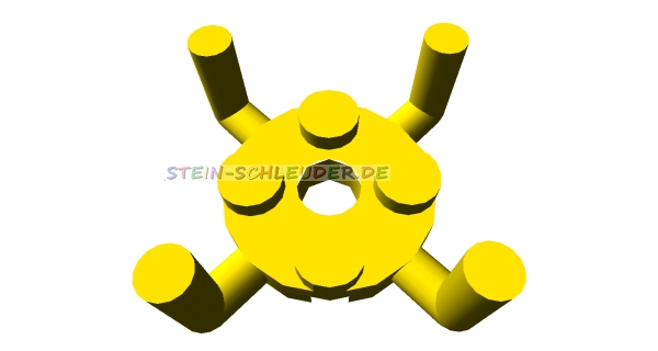 Lego Platte Rund 2 x 2 mit 4 seitlichen Stäben (98284)