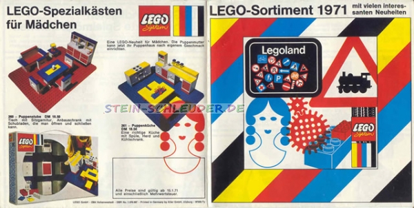 Lego Sortiment 1971 (c71de)