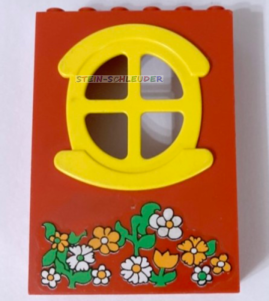 Lego Fabuland Wand 2 x 6 x 7 mit Sticker  (x635c02pb01)