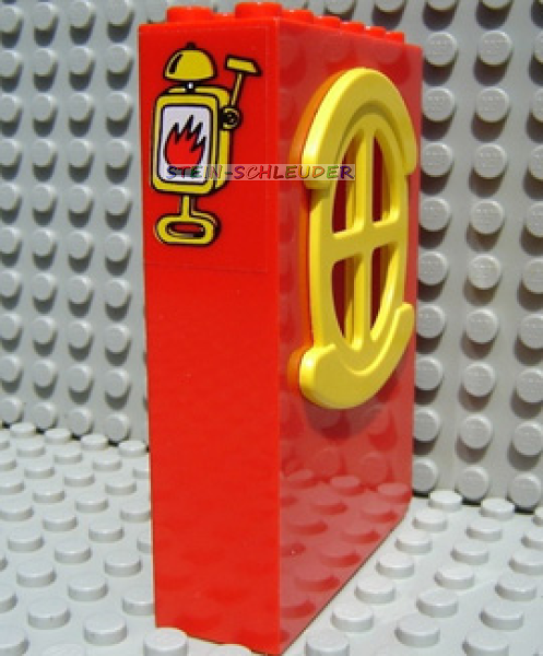Lego Fabuland Wand 2 x 6 x 7 mit Sticker (x635c02pb04)