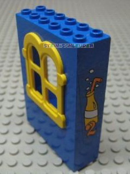 Lego Fabuland Wand 2 x 6 x 7 mit Sticker (x637c02pb09)